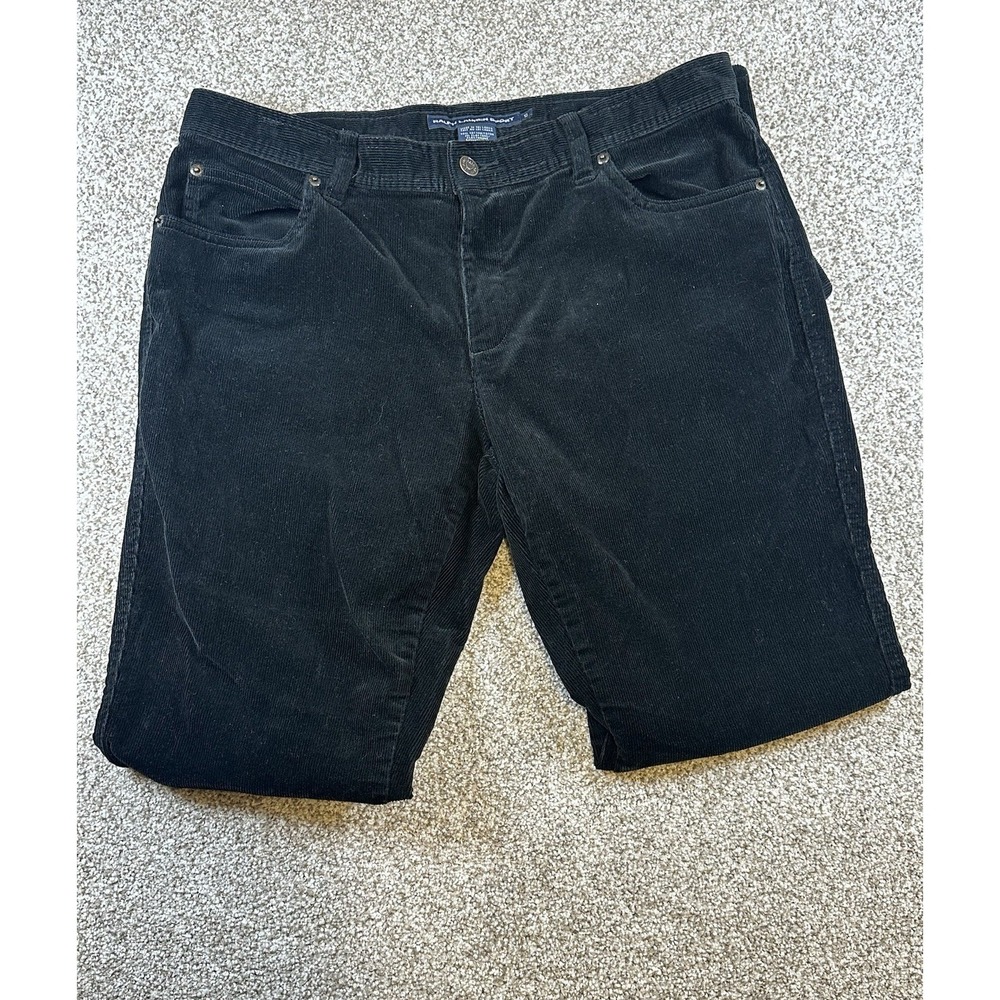 Ralph Lauren Sport Corduroy Pants Black Size 10 Cotton
